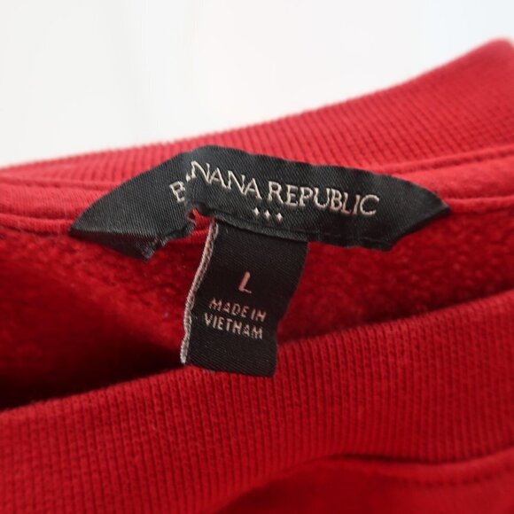 Banana Republic Red Pullover Sweatshirt Size Large - Picture 3 of 5
